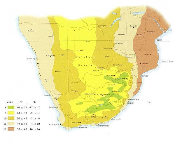 climate zones of south africa